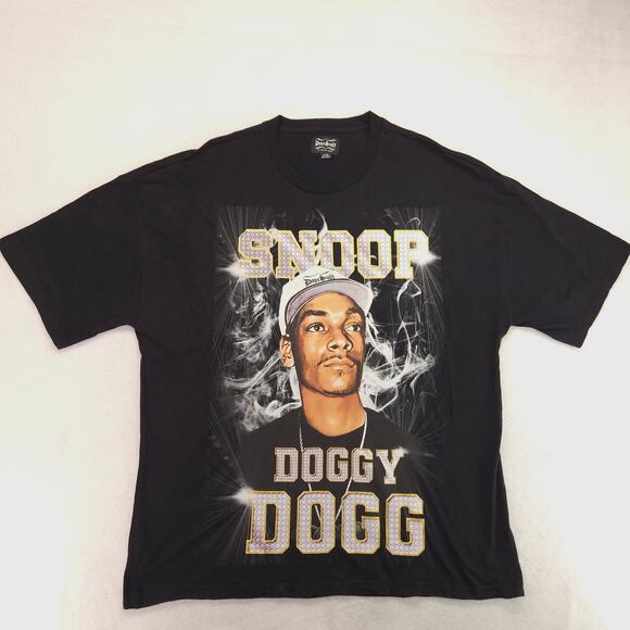 Snoop Dogg Rap Graphic Short Sleeve Crew Neck Shirt Mens Size XL Black - Picture 2 of 9